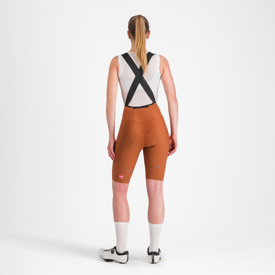 Beige Women Castelli ESPRESSO W DT Bib Shorts | 058761-KMG