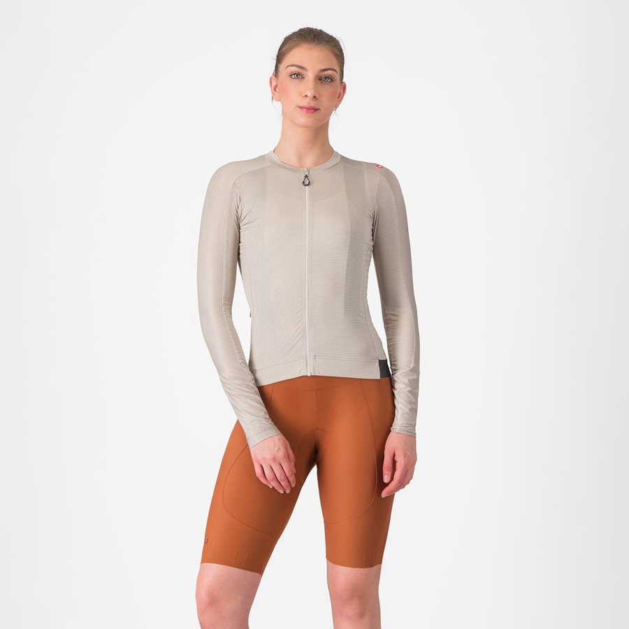 Beige Women Castelli ESPRESSO W DT Bib Shorts | 058761-KMG