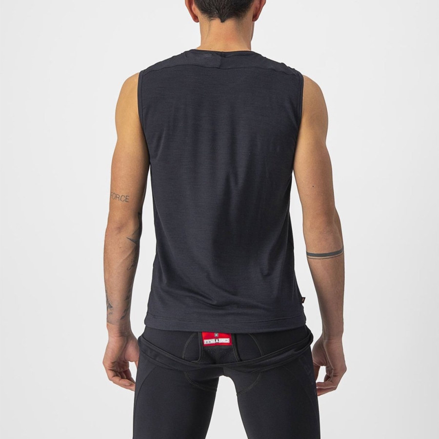 Black Men Castelli BANDITO WOOL SLEEVELESS Base Layer | 013785-TKF