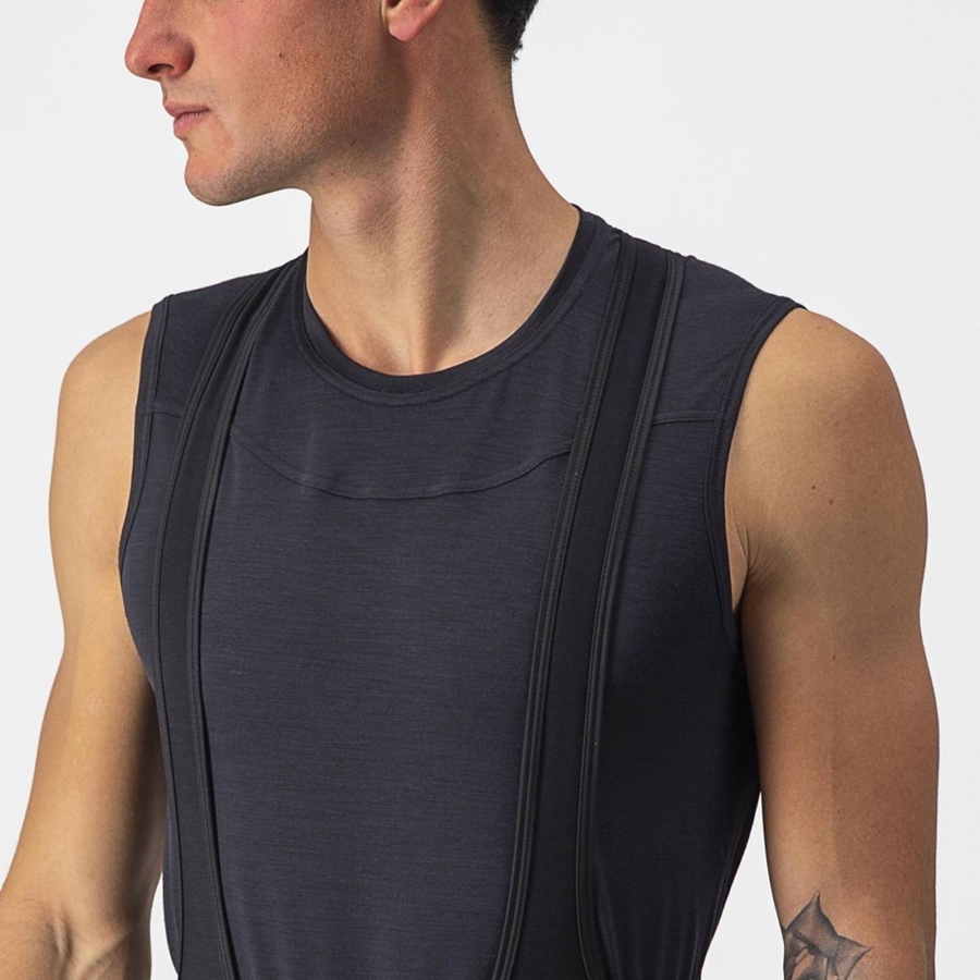 Black Men Castelli BANDITO WOOL SLEEVELESS Base Layer | 013785-TKF