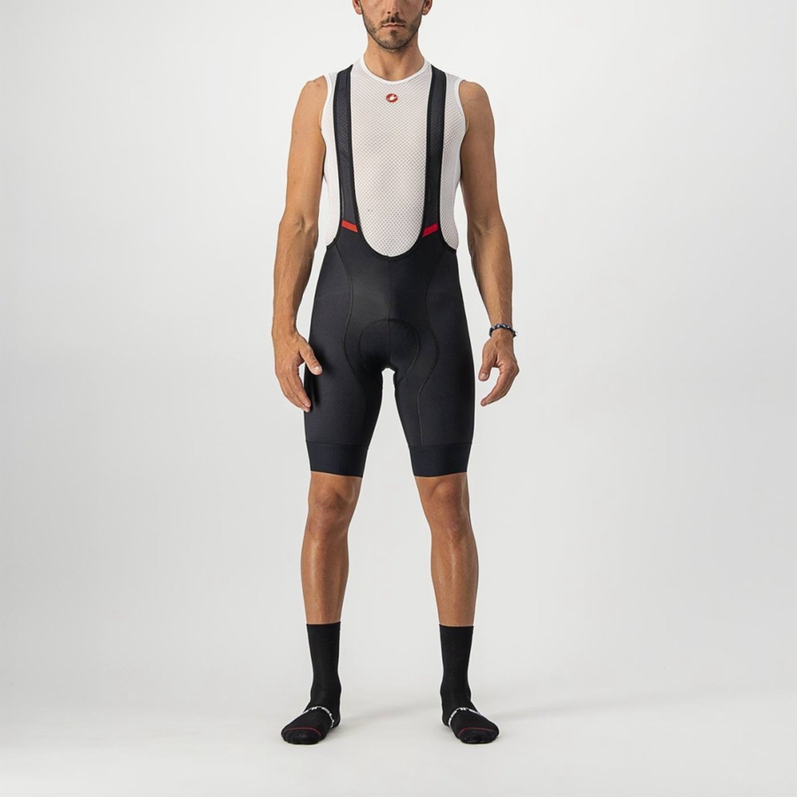 Black Men Castelli COMPETIZIONE Bib Shorts | 275139-XCS