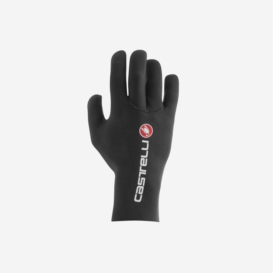 Black Men Castelli DILUVIO C Gloves | 704265-ATH