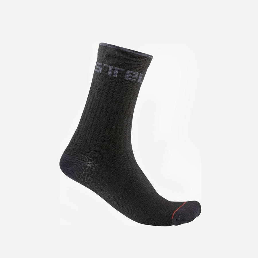 Black Men Castelli DISTANZA 20 Socks | 476320-ELO