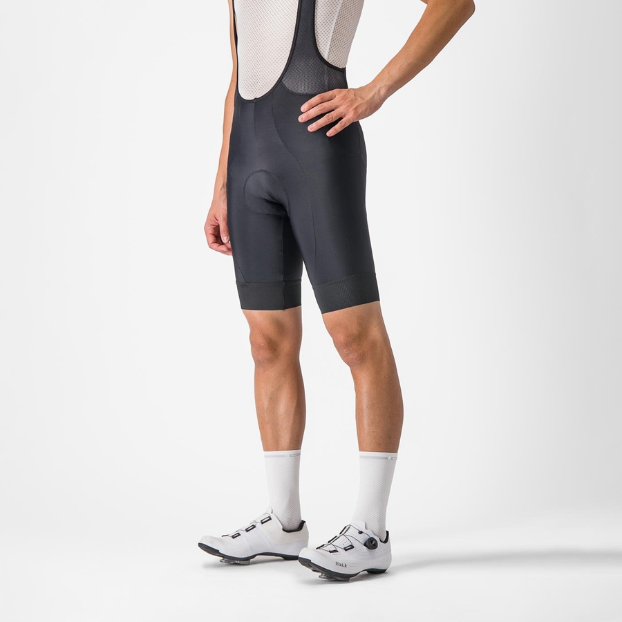 Black Men Castelli ENTRATA 2 Bib Shorts | 108237-LCW