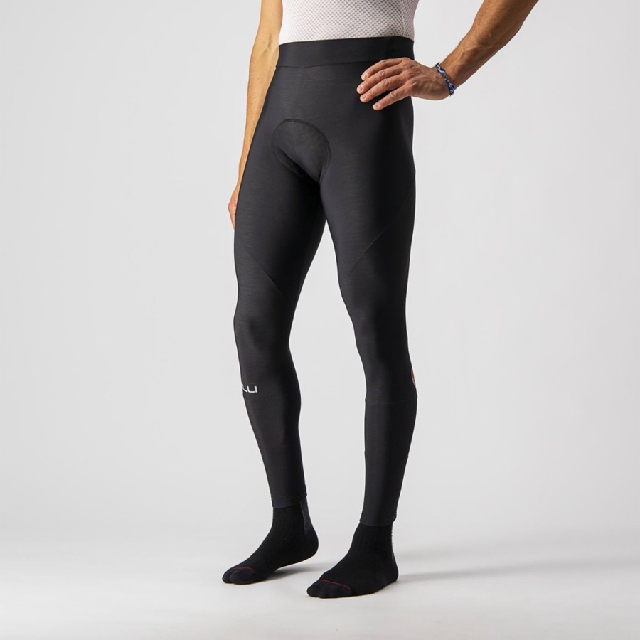 Black Men Castelli ENTRATA Leggings | 964503-UON