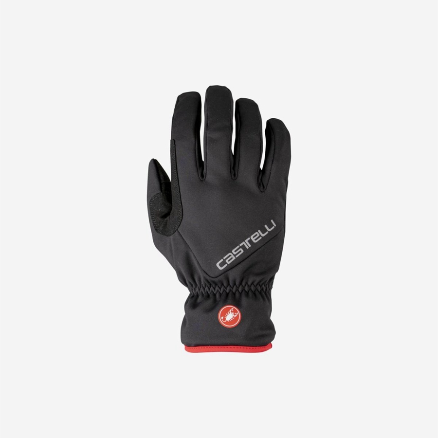 Black Men Castelli ENTRATA THERMAL Gloves | 452769-FVD