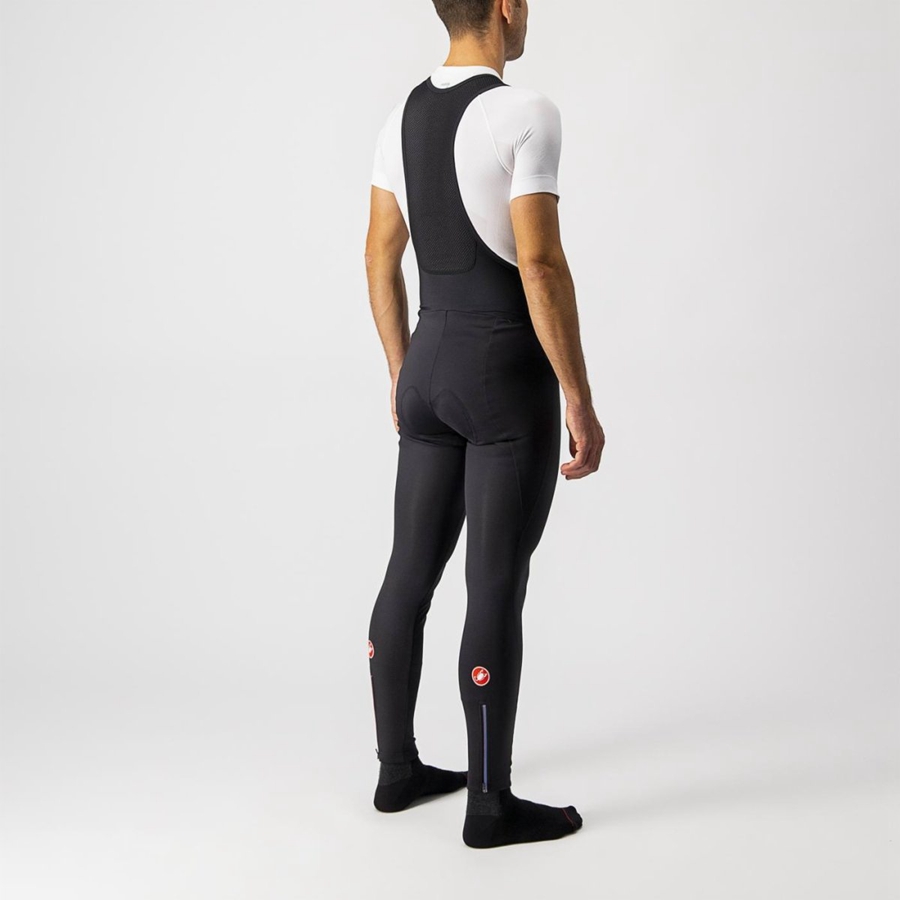 Black Men Castelli ENTRATA WIND Bib Tights | 736409-PFL