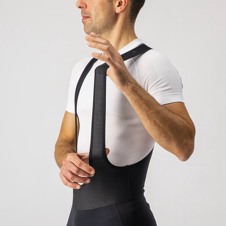 Black Men Castelli ENTRATA WIND Bib Tights | 736409-PFL