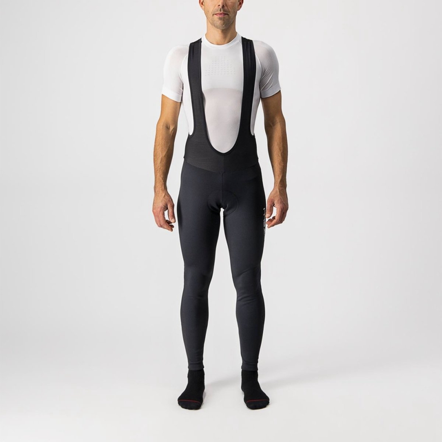 Black Men Castelli ENTRATA WIND Bib Tights | 736409-PFL