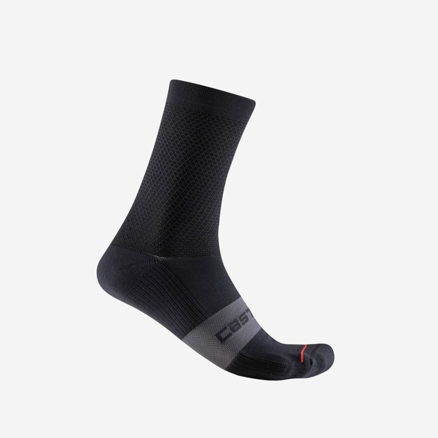 Black Men Castelli ESPRESSO 15 Socks | 410372-HFB