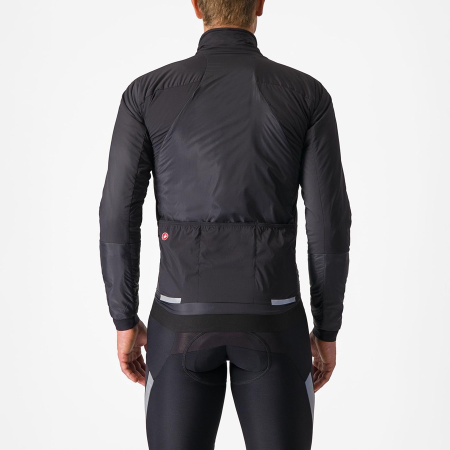 Black Men Castelli FLY THERMAL Jackets | 891453-QLR