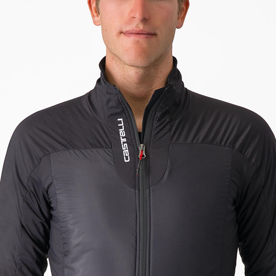 Black Men Castelli FLY THERMAL Jackets | 891453-QLR