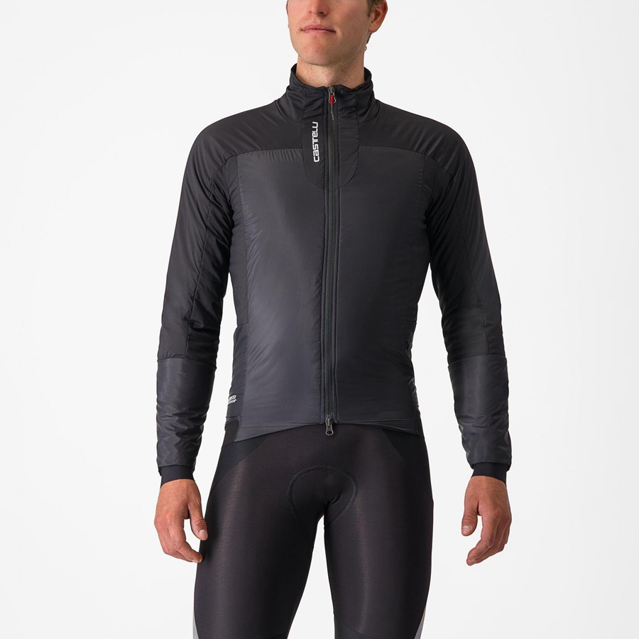 Black Men Castelli FLY THERMAL Jackets | 891453-QLR