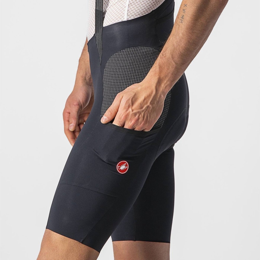 Black Men Castelli FREE UNLIMITED Bib Shorts | 051279-TXM