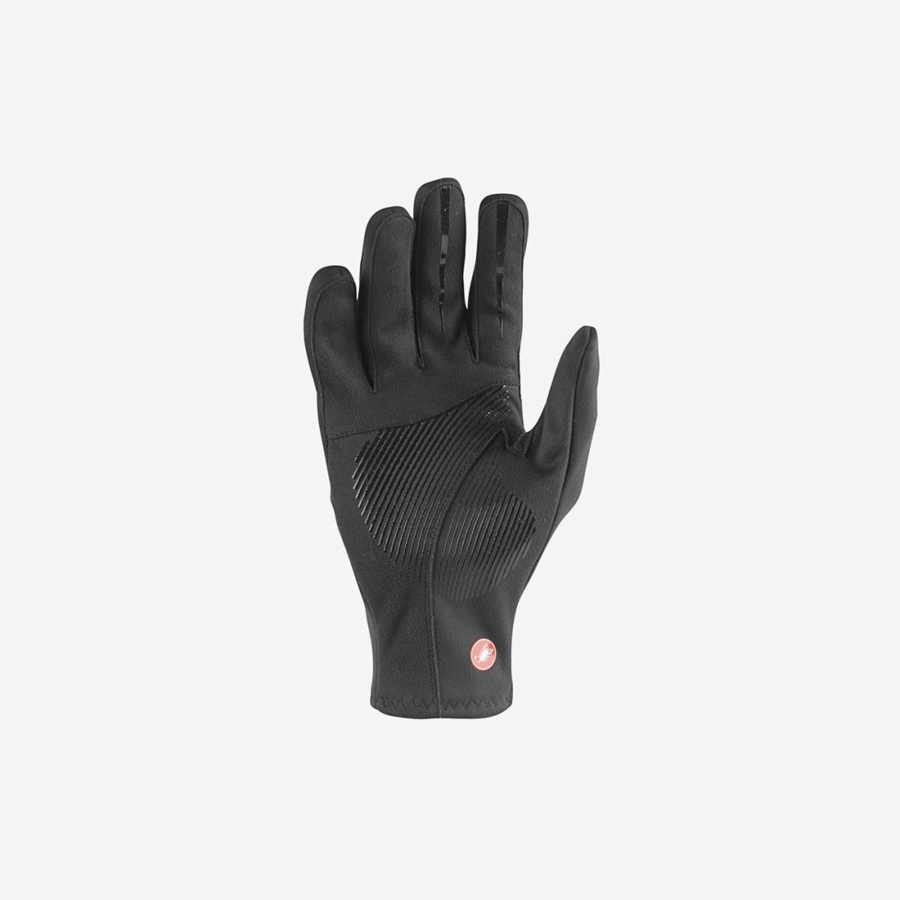 Black Men Castelli MORTIROLO Gloves | 156029-KZJ