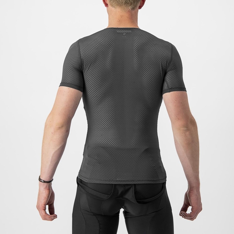 Black Men Castelli PRO MESH 2.0 SHORT SLEEVE Base Layer | 270531-UFV