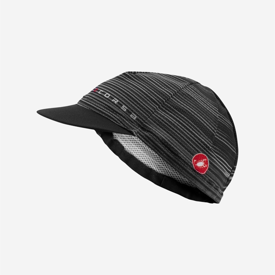 Black Men Castelli ROSSO CORSA Cap | 450683-RJU