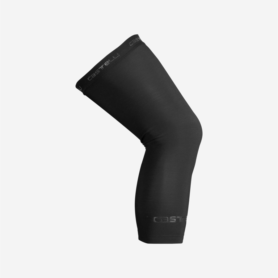 Black Men Castelli THERMOFLEX 2 KNEE WARMER Leg Warmer | 043198-DCA