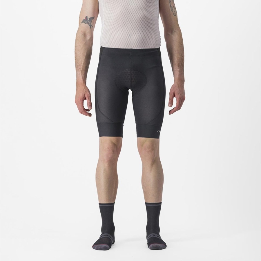 Black Men Castelli TRAIL LINER Shorts | 708914-QHK