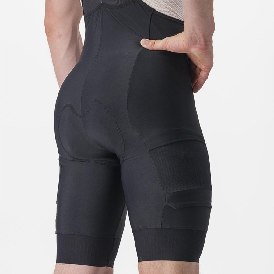 Black Men Castelli UNLIMITED CARGO Bib Shorts | 256430-YAI