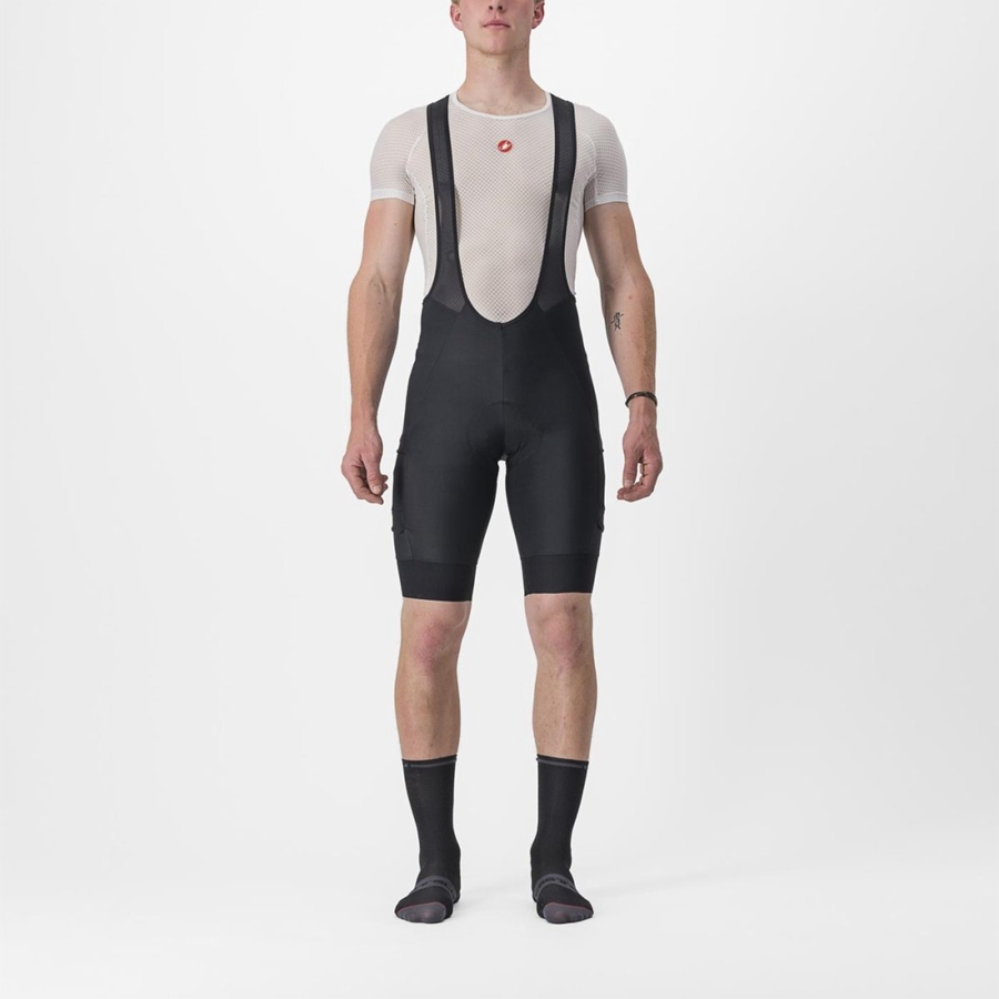 Black Men Castelli UNLIMITED CARGO Bib Shorts | 256430-YAI