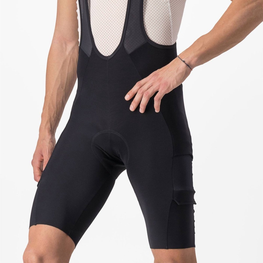 Black Men Castelli UNLIMITED THERMAL Bib Shorts | 462583-OSC