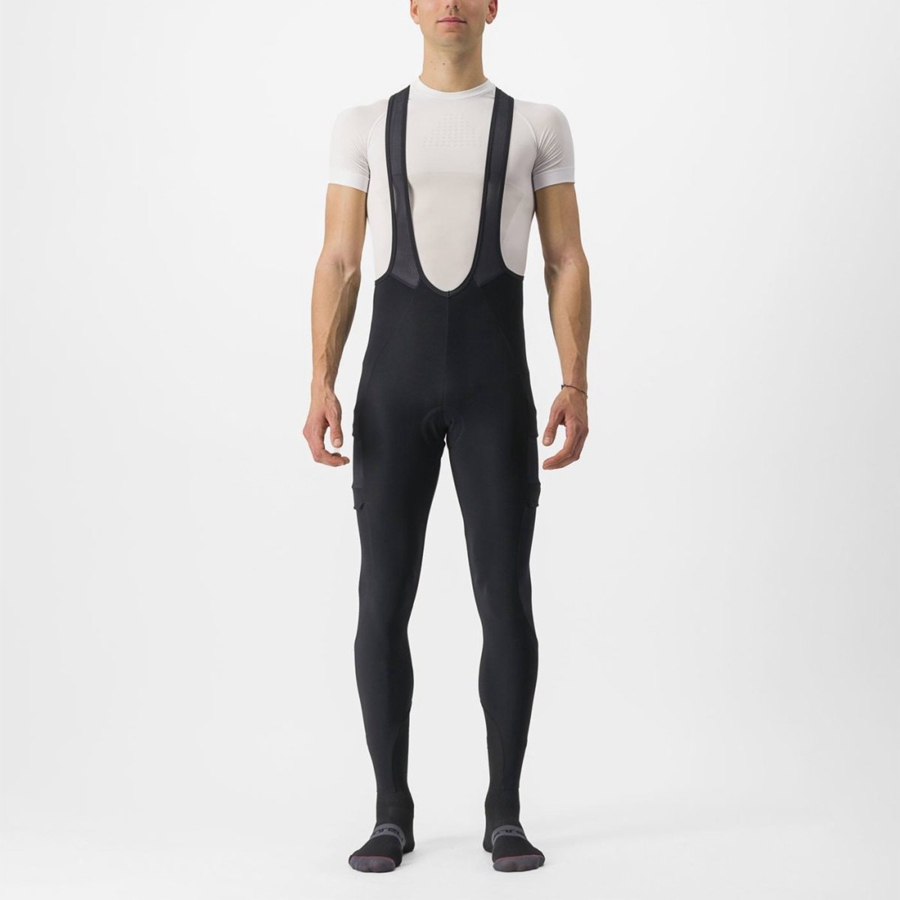 Black Men Castelli UNLIMITED TRAIL Bib Tights | 832150-PYW