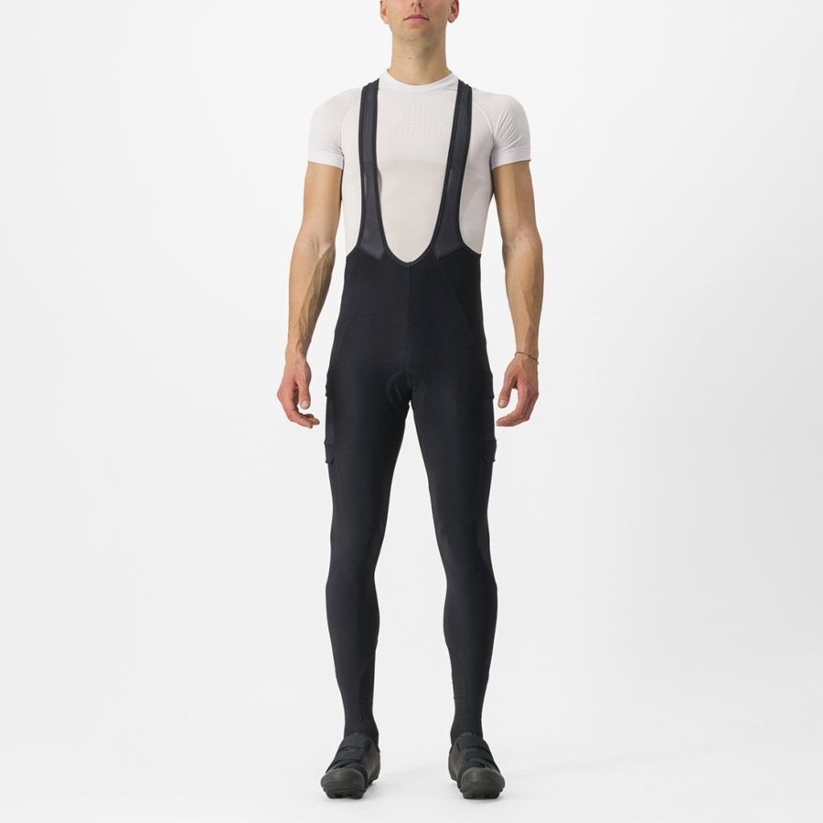 Black Men Castelli UNLIMITED TRAIL Bib Tights | 832150-PYW