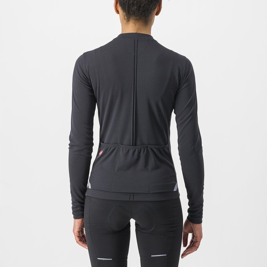 Black Women Castelli ANIMA 4 LONG SLEEVE Jersey | 693401-ZOP