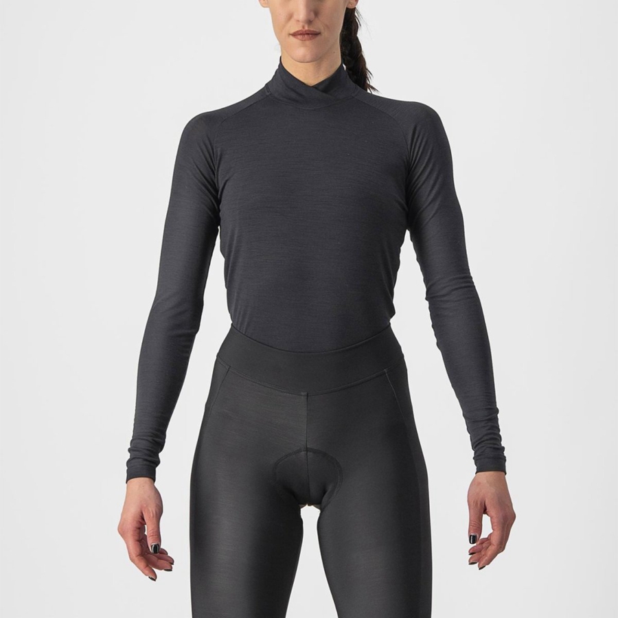 Black Women Castelli BANDITO WOOL W LS Base Layer | 104279-QCG