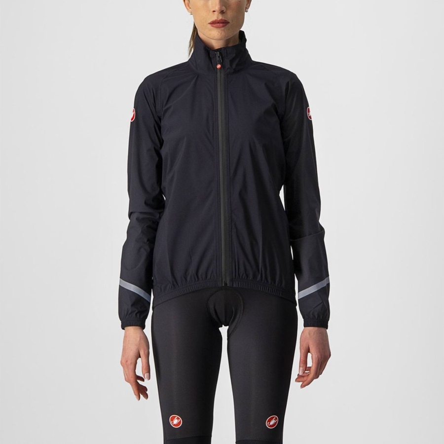 Black Women Castelli EMERGENCY 2 W RAIN Protection | 268543-REL