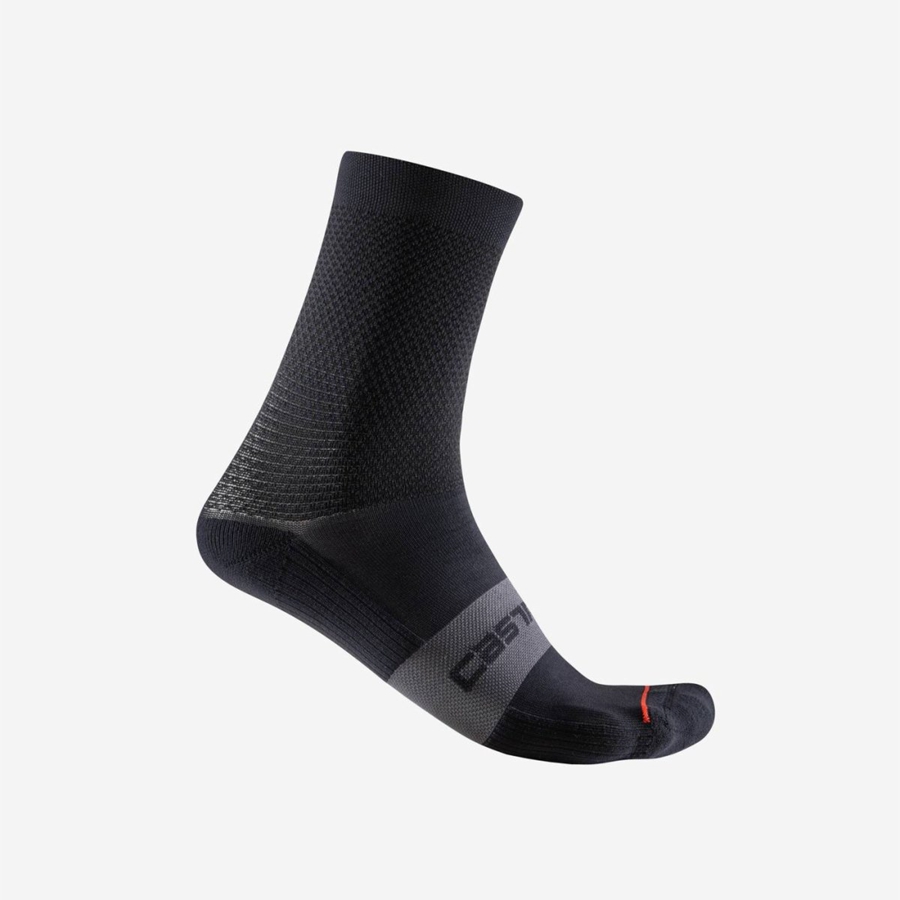 Black Women Castelli ESPRESSO W 12 Socks | 196302-HVZ