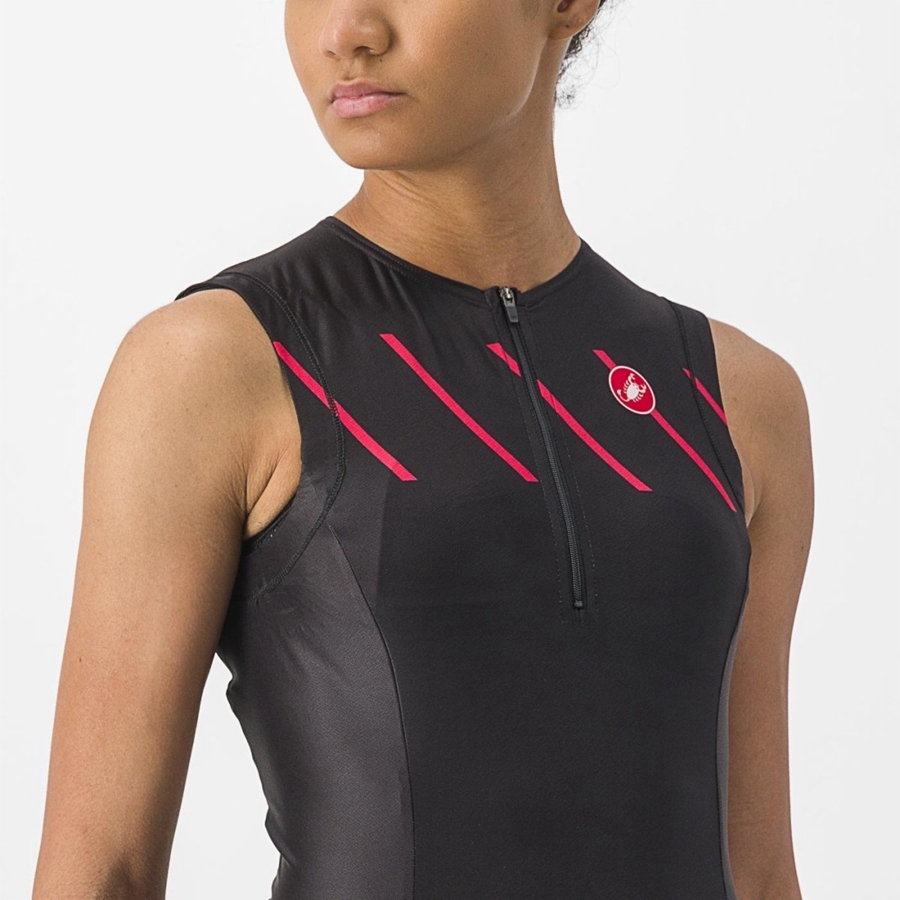 Black Women Castelli FREE 2 W TRI SINGLET Suits | 283594-IAY