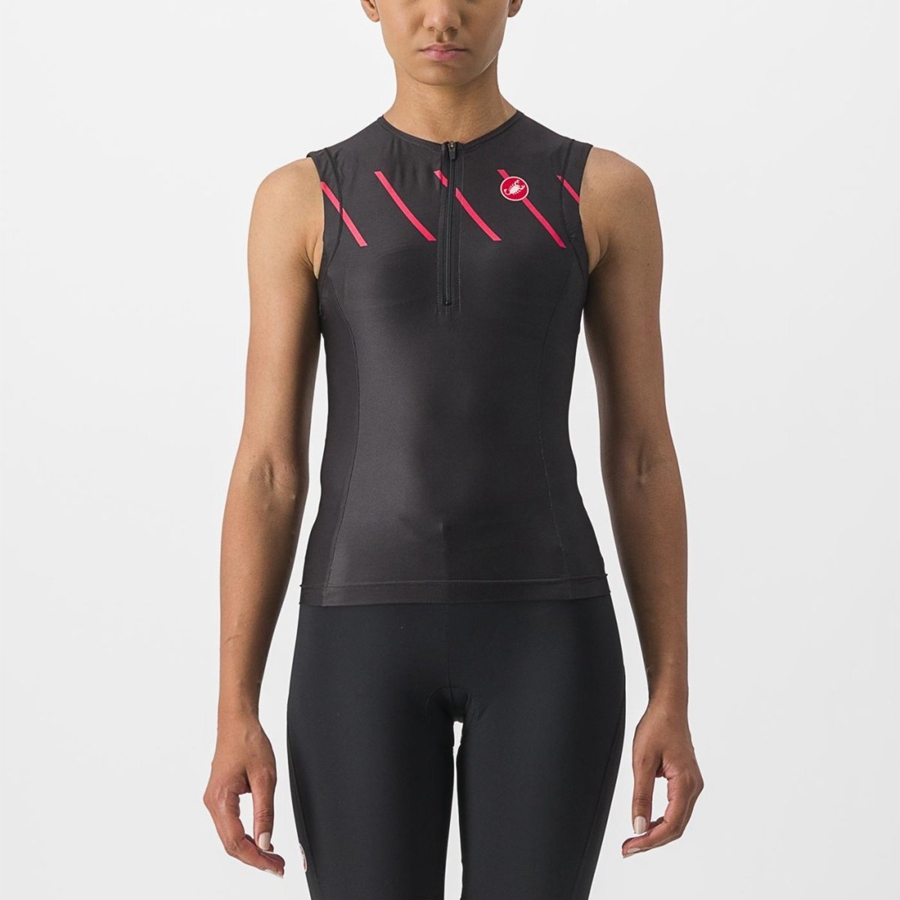 Black Women Castelli FREE 2 W TRI SINGLET Suits | 283594-IAY