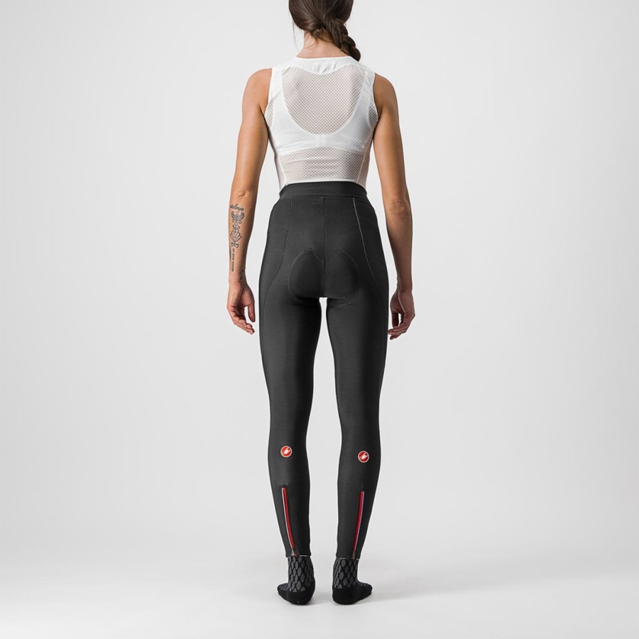 Black Women Castelli MENO WIND W Leggings | 286510-WNS