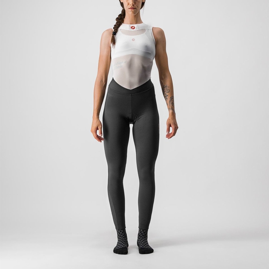 Black Women Castelli MENO WIND W Leggings | 286510-WNS