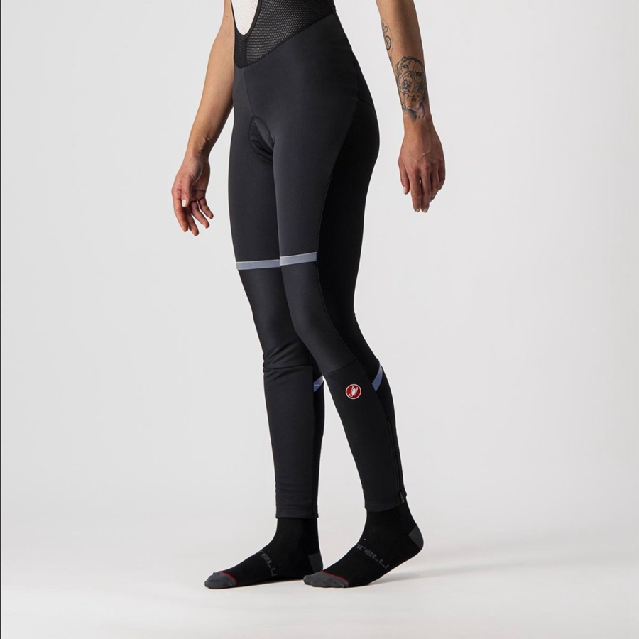 Black Women Castelli POLARE W Bib Tights | 860951-FYU