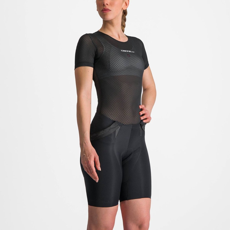 Black Women Castelli PRO MESH W SHORT SLEEVE Base Layer | 906125-OGN