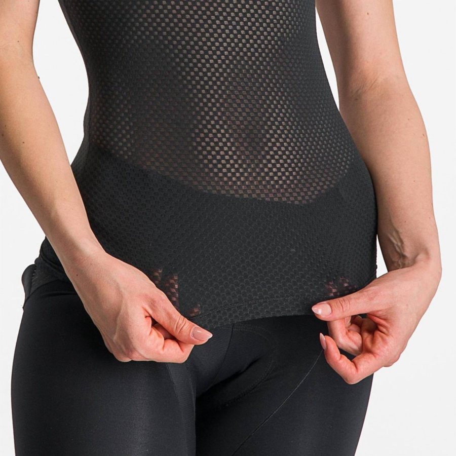 Black Women Castelli PRO MESH W SHORT SLEEVE Base Layer | 906125-OGN