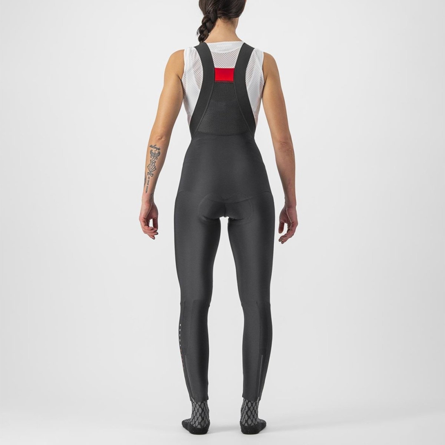 Black Women Castelli SORPASSO RoS W Bib Tights | 458091-UHY