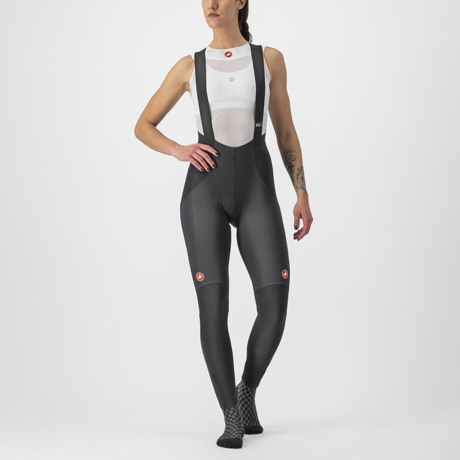 Black Women Castelli SORPASSO RoS W Bib Tights | 458091-UHY