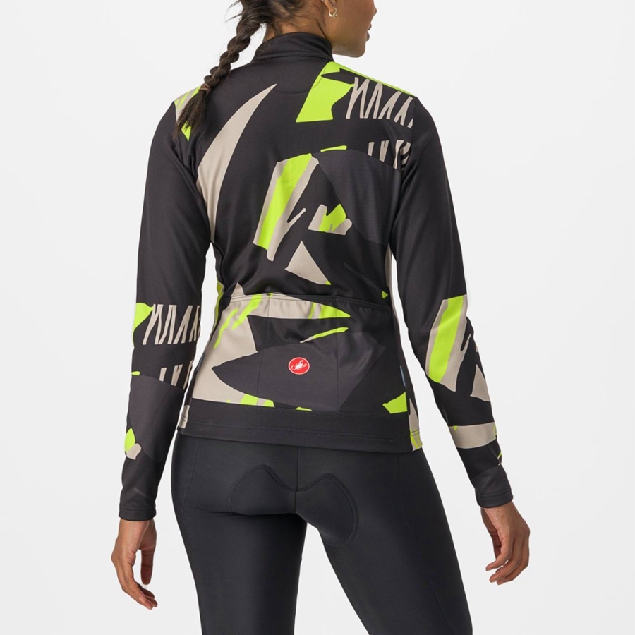 Black Women Castelli TROPICALE LS Jersey | 245980-BLG