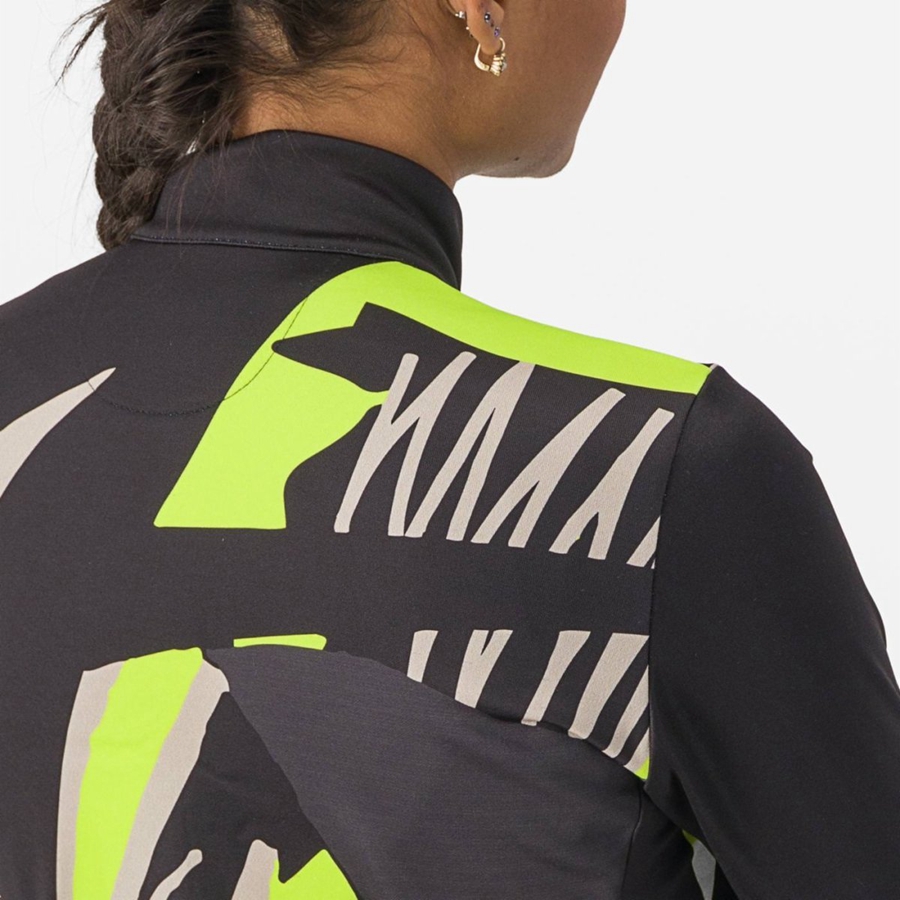 Black Women Castelli TROPICALE LS Jersey | 245980-BLG