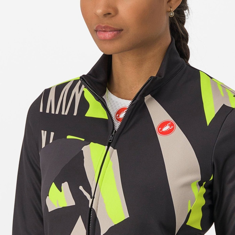 Black Women Castelli TROPICALE LS Jersey | 245980-BLG