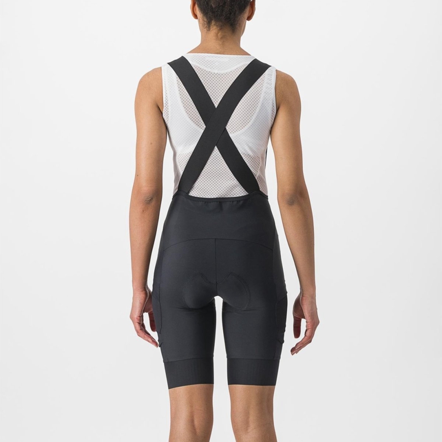 Black Women Castelli UNLIMITED CARGO W Bib Shorts | 638952-PWK