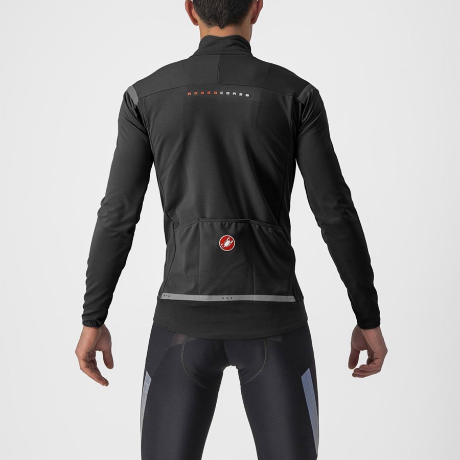 Black / Black Men Castelli PERFETTO RoS 2 Jackets | 148306-WQF