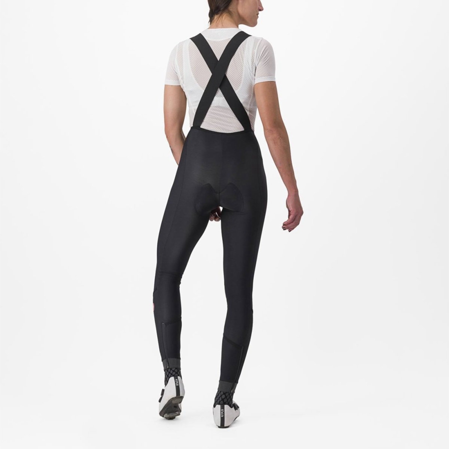 Black / Black Women Castelli VELOCISSIMA DT Bib Tights | 538641-QSO