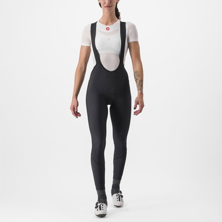 Black / Black Women Castelli VELOCISSIMA DT Bib Tights | 538641-QSO