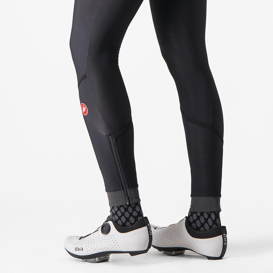 Black / Black Women Castelli VELOCISSIMA THERMAL Leggings | 680715-DGQ