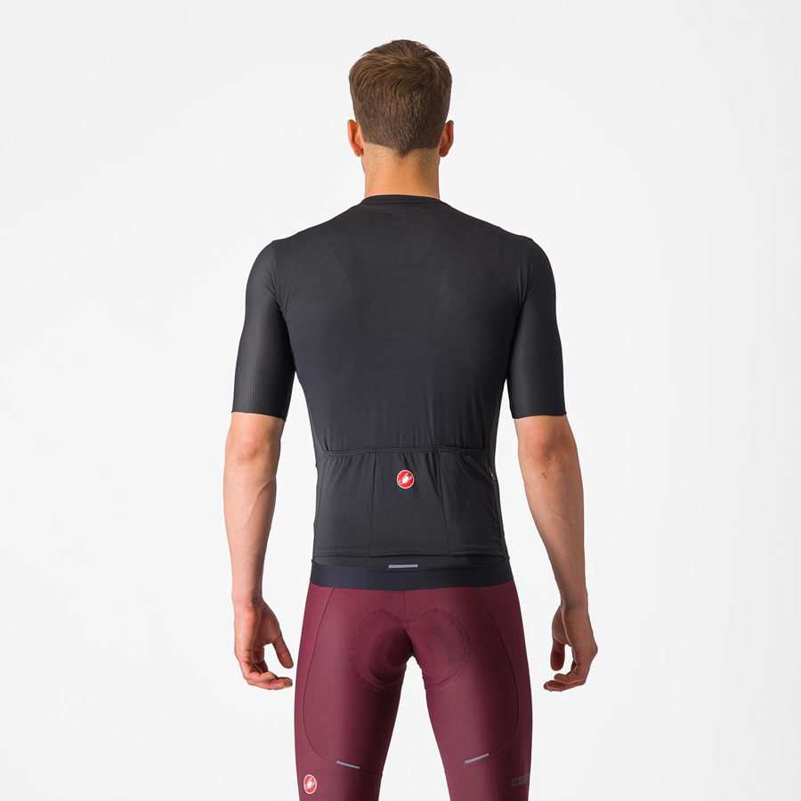 Black / Dark Grey Men Castelli ESPRESSO Jersey | 506784-PJE